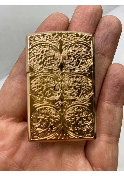 Desenli Klasik Çakmak - Bakır