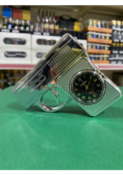 Saatli Tabanca Çakmak - Gümüş