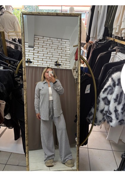 Çizgili Gömlek Pantolon Takım modelleri