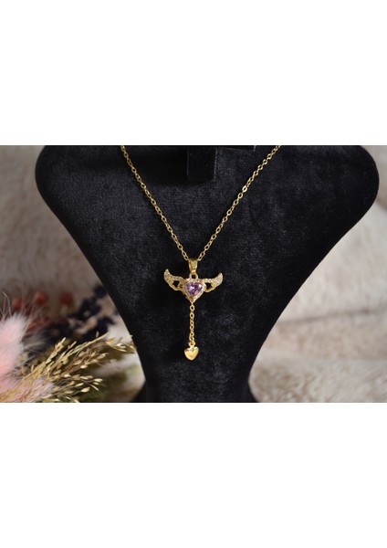 Zarif Kanat Formlu Çelik Kolye modelleri