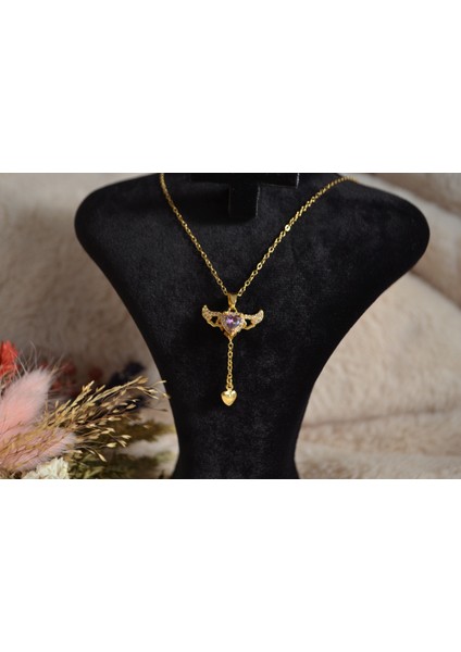 Zarif Kanat Formlu Çelik Kolye indirimleri