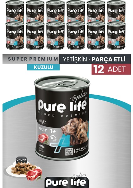 Purelife Plus Kuzu Etli Yavru Köpek Konserve Mama 400GR