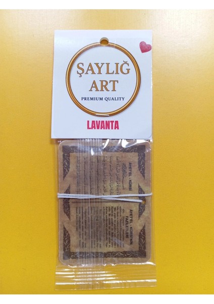 Lavanta Kokulu Ayetel Kürsi Yazılı Araç Ayna Süsü – Oto Aksesuar, Koruyucu Dua Yazılı Araba Içi Süs modelleri