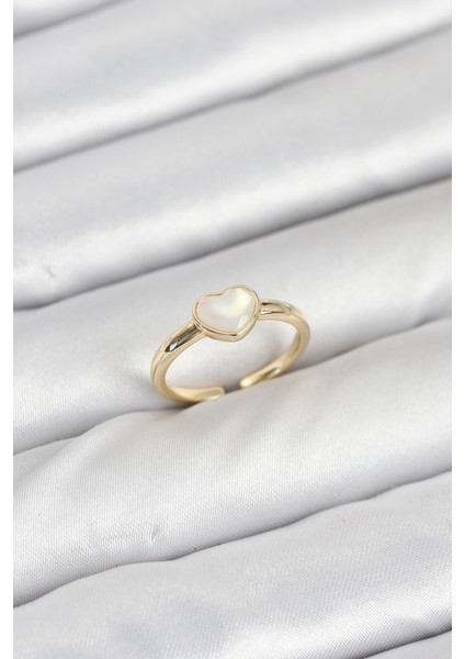 Pirinç Gold Renk Kalpli Kadın Yüzük - Lisinya