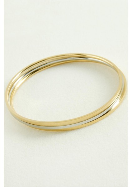 3 Adet Ajda Lüks Çelik Bilezik 65*2 mm