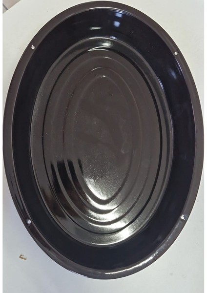 28 cm Oval Siyah Parlak Emaye Tepsi – Dayanıklı, Şık, Fırın ve Servis Kullanımına Uygun fırsatları