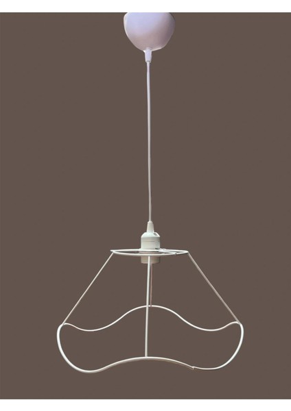 Dalgalı Avize Teli , Iskeleti 35*20 cm Beyaz Statik Boyalı (Duy Takımı Dahil) fiyatları