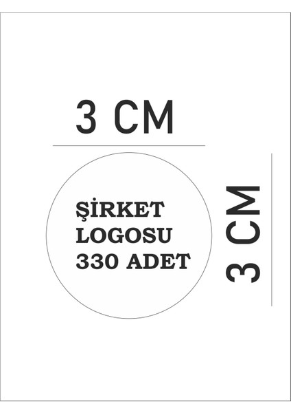 330 Adet Kişiye Özel Firma Şirket Logo Yapıştırma Sticker Arma 3x3 cm
