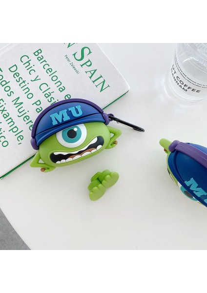 Airpods Pro 3. Nesil Uyumlu Sevimli Canavar Mike Wazowski Figürlü Darbe Önleyici Kulaklık Koruma Kılıfı fiyatları