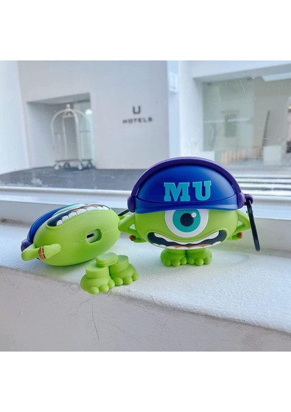 Airpods Pro 3. Nesil Uyumlu Sevimli Canavar Mike Wazowski Figürlü Darbe Önleyici Kulaklık Koruma Kılıfı fırsatları