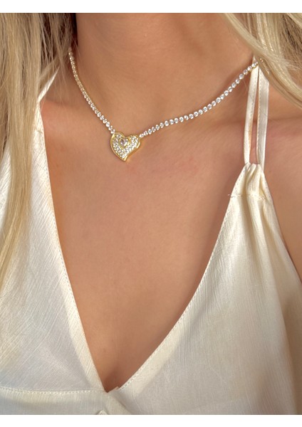 Çelik Dönmeyen Su Yolu Kolye Zirkon Taşlı Kolye modelleri