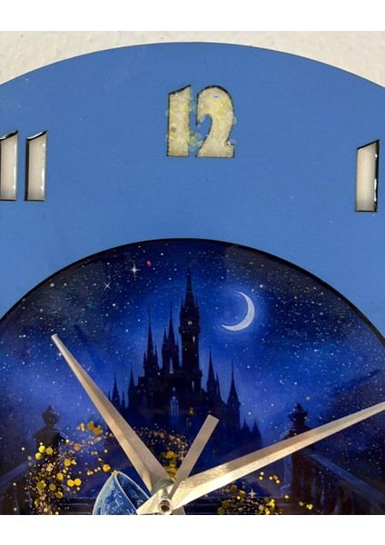 Kişiye Özel Külkedisi Sindirella Cam Ayakkabılı Çocuk Odası Duvar Saati | Epoksi Dolgulu | 35 cm fırsatları