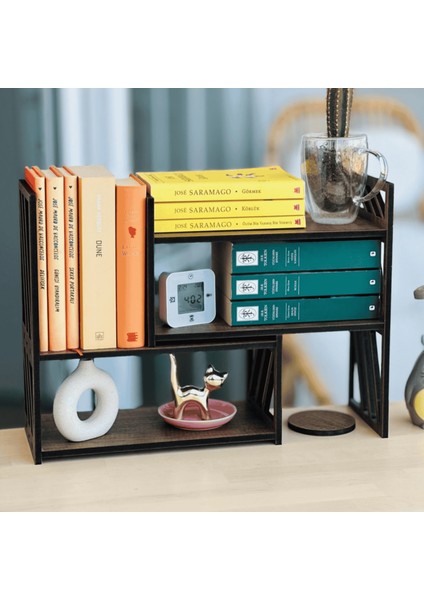 Ahşap Masaüstü Düzenleyici Dekoratif Kayar Kitaplık