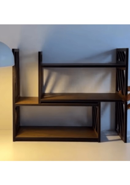 Ahşap Masaüstü Düzenleyici Dekoratif Kayar Kitaplık