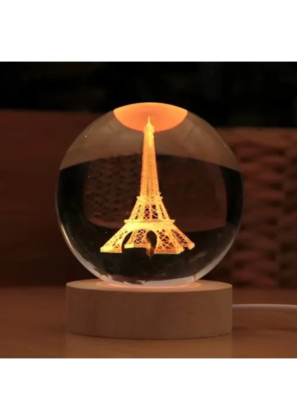 Dekoratif Eyfel Kulesi Tasarımlı Işıklı Cam Küre fiyatları