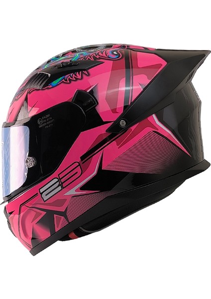 Motosiklet Kask Ece 22.R06 Double Vizörlü Full Face Motor Kaskı Beast Pink fiyatları