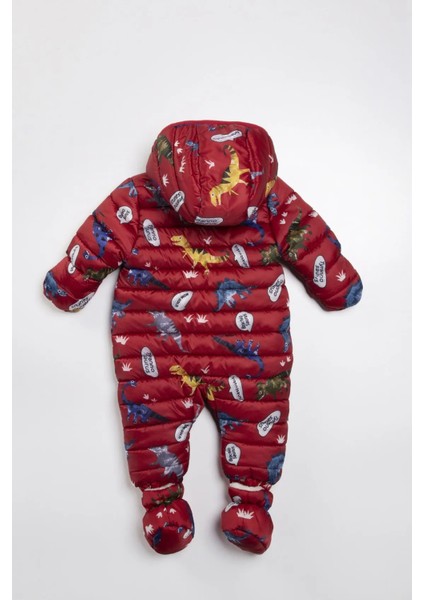 Dinazor Çıkarılabilir Ayaklı Gizli Eldivenli Kapişon Kışlık Erkek Bebek Astronot Tulum Kozmonot Mont modelleri