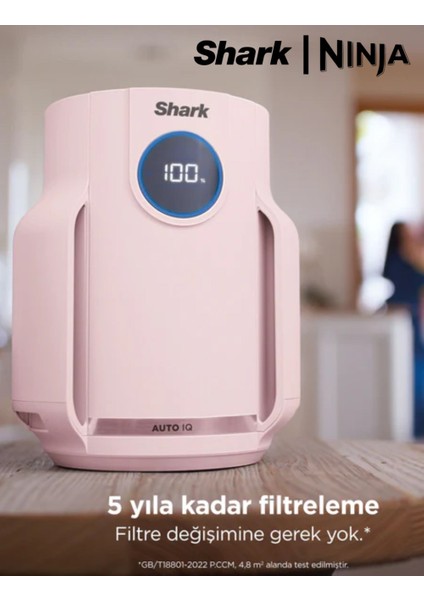 alerjisi Olan Evler, Aileler ve Evcil Hayvanlar Için Ideal Neverchange5 Compact Pro Hava Temizleyici - Pembe + 5 Yıl Uzun Ömürlü Filitre