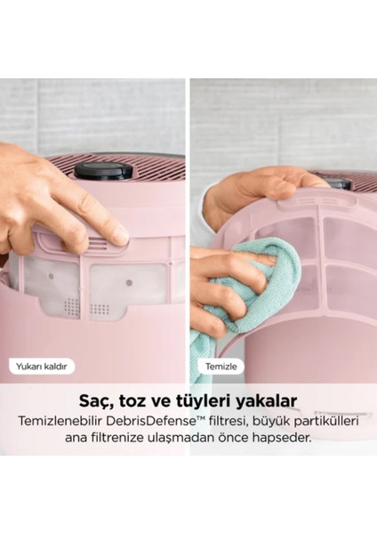 alerjisi Olan Evler, Aileler ve Evcil Hayvanlar Için Ideal Neverchange5 Compact Pro Hava Temizleyici - Pembe + 5 Yıl Uzun Ömürlü Filitre fiyatları