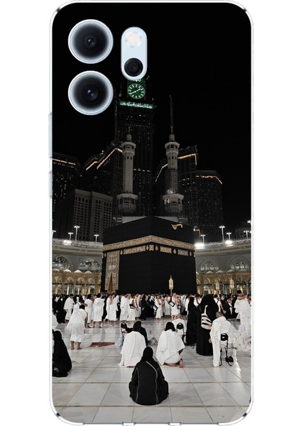 Oppo Reno 14F Uyumlu Kabe Umre Baskılı Silikon Kılıf