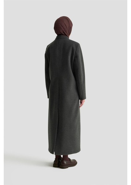 Hakim Yaka Kaşe Kap 25KD1124 Gri indirimleri