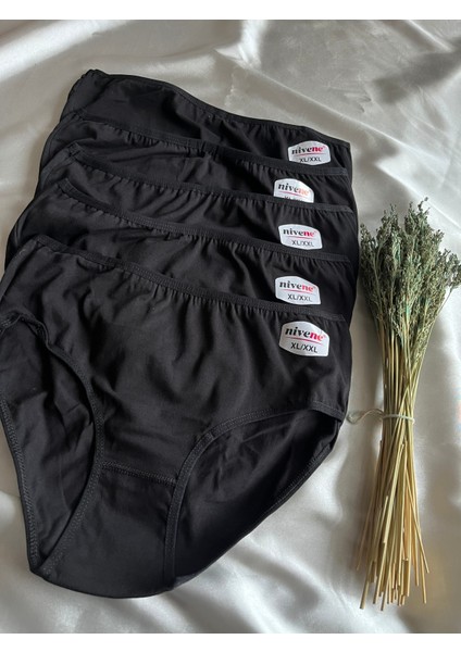 Kadın Bato Yüksek Bel Pamuklu Külot 5 Li Paket