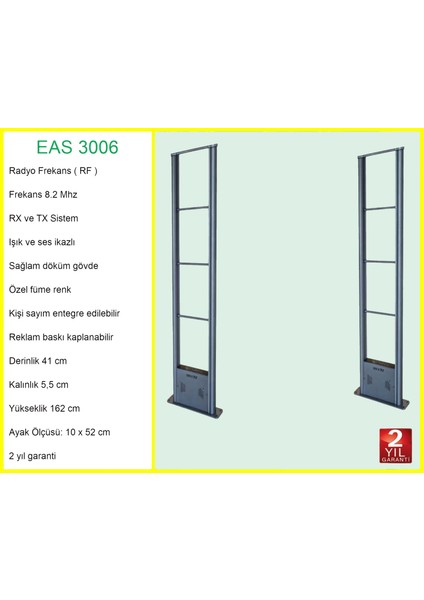 Eas 3006 Mağaza Hırsız Ürün Koruma Alarm Sistemi Radyo Frekans Rf