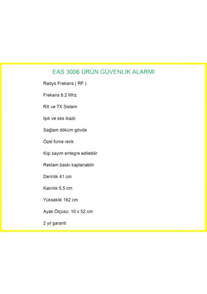 Eas 3006 Mağaza Hırsız Ürün Koruma Alarm Sistemi Radyo Frekans Rf fiyatları