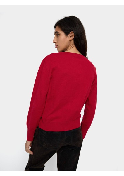 Kalp Düğmeli Örme Hırka fırsatları