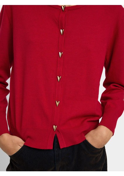 Kalp Düğmeli Örme Hırka indirimleri