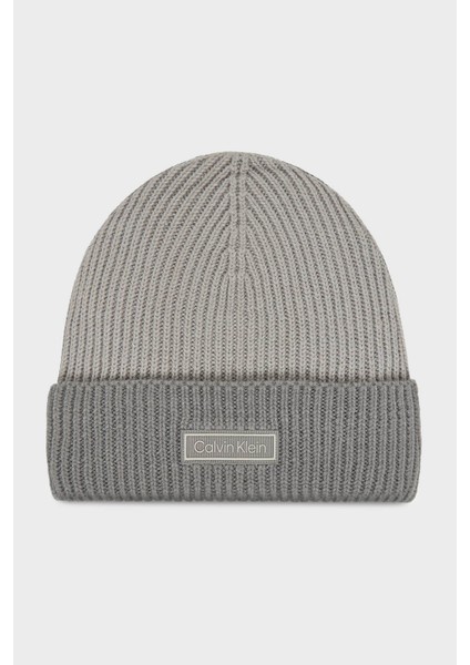 Yün ve Kaşmir Karışımlı Logolu Bere LV04D8029GQBW Erkek Bere LV04D8029G Qbw