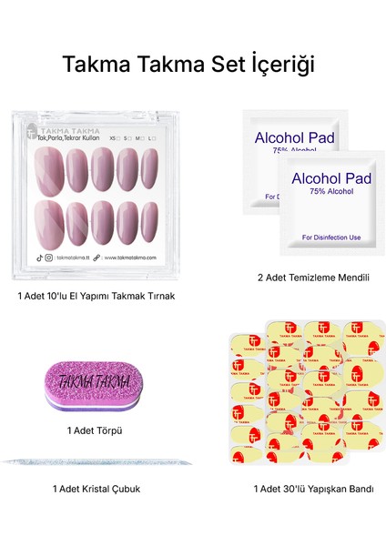 10'lu Gri Kısa Oval TT1228 Tekrar Kullanılabilir El Yapımı Protez Takma Tırnak - Gri-M fiyatları