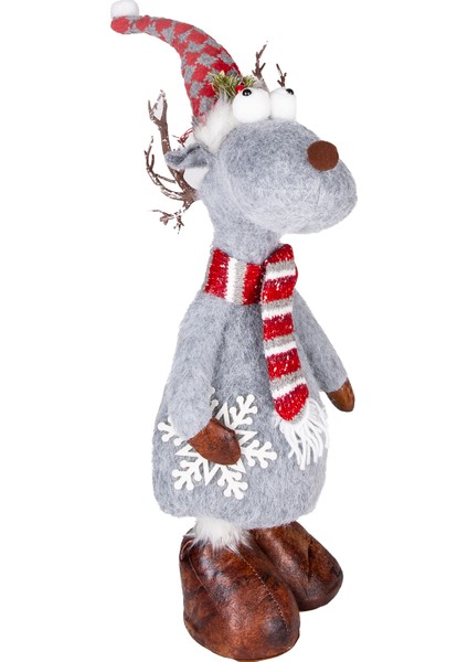 Yılbaşı Süsü, Geyik Figürü, Gri - 22X68 cm modelleri