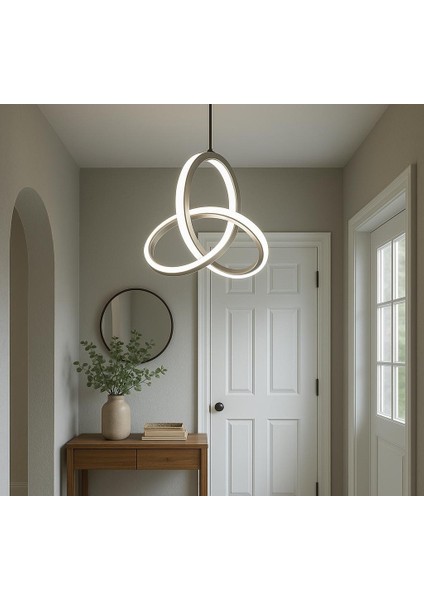 Kleos Gri Kasa Beyaz Işıklı LED Avize fiyatları