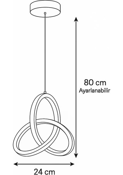 Kleos Gri Kasa Beyaz Işıklı LED Avize indirimleri