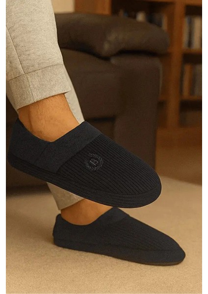 Nordik Erkek Panduf Bohça Fitilli Kadife Kumaş Nakışlı Rahat Yumuşak Taban Kürklü Ev Içi Ayakkabı modelleri