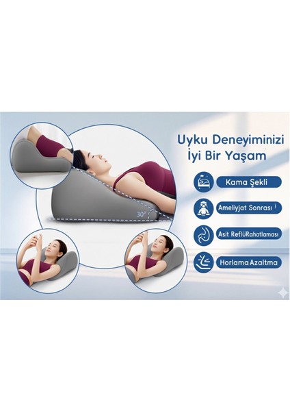 Çiftler Için Yakınlık Yastığı | 3D Ergonomik Kama Tasarım | Kalça, Bel, Boyun ve Bacak Destekli Visco Yastık fırsatları