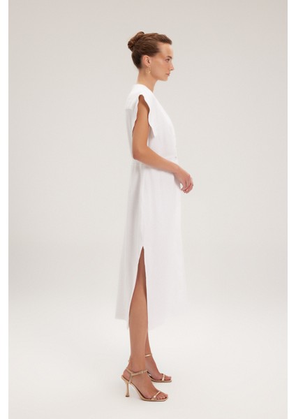 Bağlama Detaylı Elbise Beyaz 12443843000 fırsatları