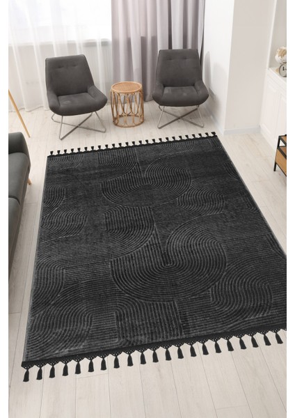 Rölyef Joy Krem Kaymaz Taban Kesme Halı Yolluk Pon Pon modelleri