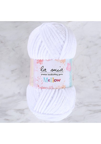 La Mia Mellow Beyaz El Örgü Ipi - 901 - 34150