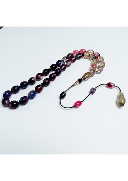 Hareli Renk Süzmesi Sistemli Ateş Kehribarı Tesbih modelleri