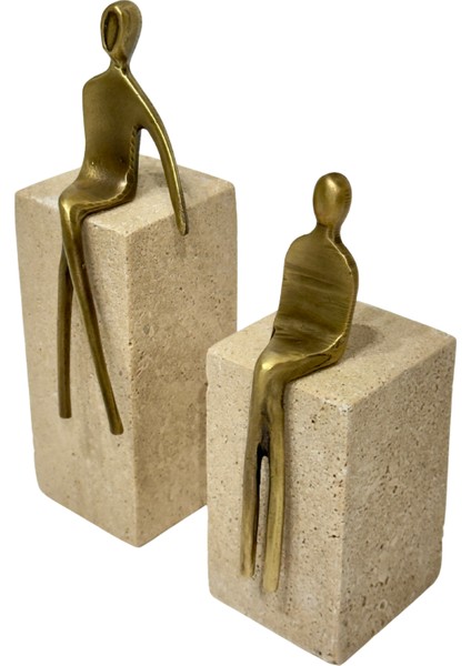 Traverten Eskitme Oturan Adam Dekorlar modelleri