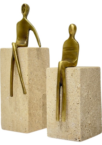 Traverten Eskitme Oturan Adam Dekorlar fırsatları