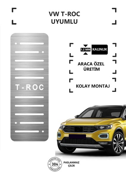 Vw T-Roc Ayak Dinlendirme Pedalı Krom Ayak Dayama Pedalı