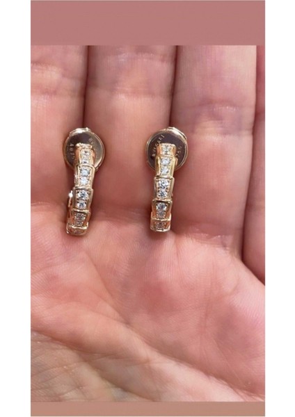 Rose Kaplama Özel Tasarım Küpe