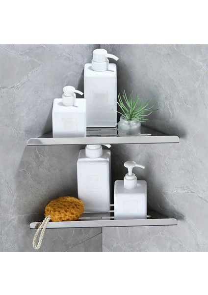 Gkd 2 Adet Üçgen Paslanmaz Çelik Banyo Köşeliği Rafı , Duşakabin Köşe Için Şampuanlık Seti modelleri