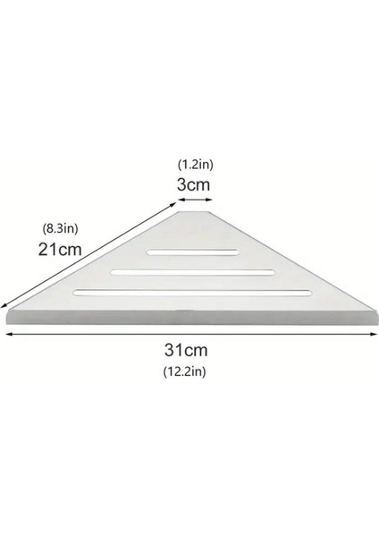 Gkd 2 Adet Üçgen Paslanmaz Çelik Banyo Köşeliği Rafı , Duşakabin Köşe Için Şampuanlık Seti fırsatları