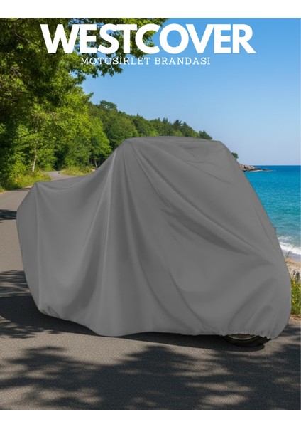 Çelik Motor Tiger 150 Branda Motosiket Brandası (Gri Renk) 4 Mevsim Motor Koruma Örtüsü