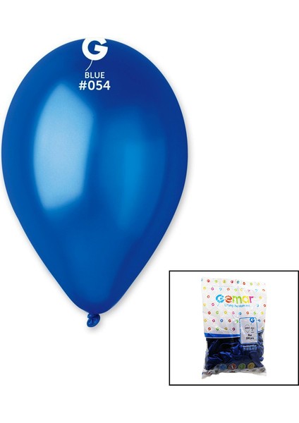 GM-110-36-54 Metalik - Mavi Balon 11&amp;apos;&amp;apos; - 28CM - 100 Parça (4172)