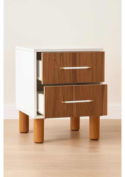 Rova -Komodin -Yatak Başı – Beyaz Meşe, 2 Çekmeceli fırsatları